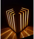 The Cube C19 - Lampe Déco en Bois Exotique